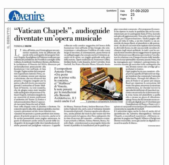 Avvenire press vatican chapels